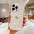 Shining Glitter Star Flowers Case For Iphone 14 13 12 11 Pro Ultra-thin Transparent Soft Cover Shockproof Glitter Floral Design Hard Back Cover Phone Case