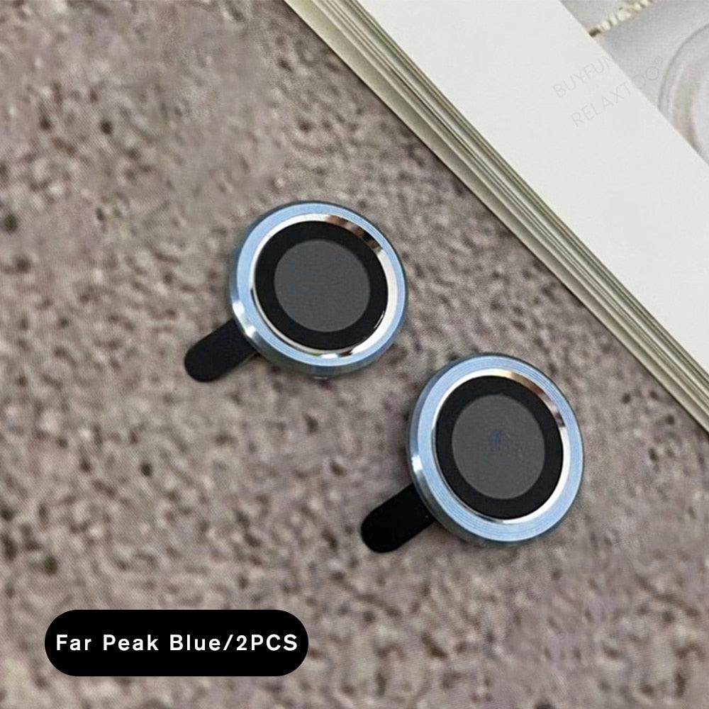 3D  Tempered Glass Metal Ring Camera Protector Cover For iphone 14 Iphone14 Pro Max 2022 Rear Lens Film Protect Cap Tempered Glass Camera Protector for iPhone