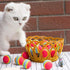 Cat Toy Interactive Ball Toys For Cats Funny Cat Rainbow Balls Kittens Pet Funny Toys Safety Material Pet Toys Creative Cat Teaser Ball Cat Plaything Cat Elastic Ball for Pet