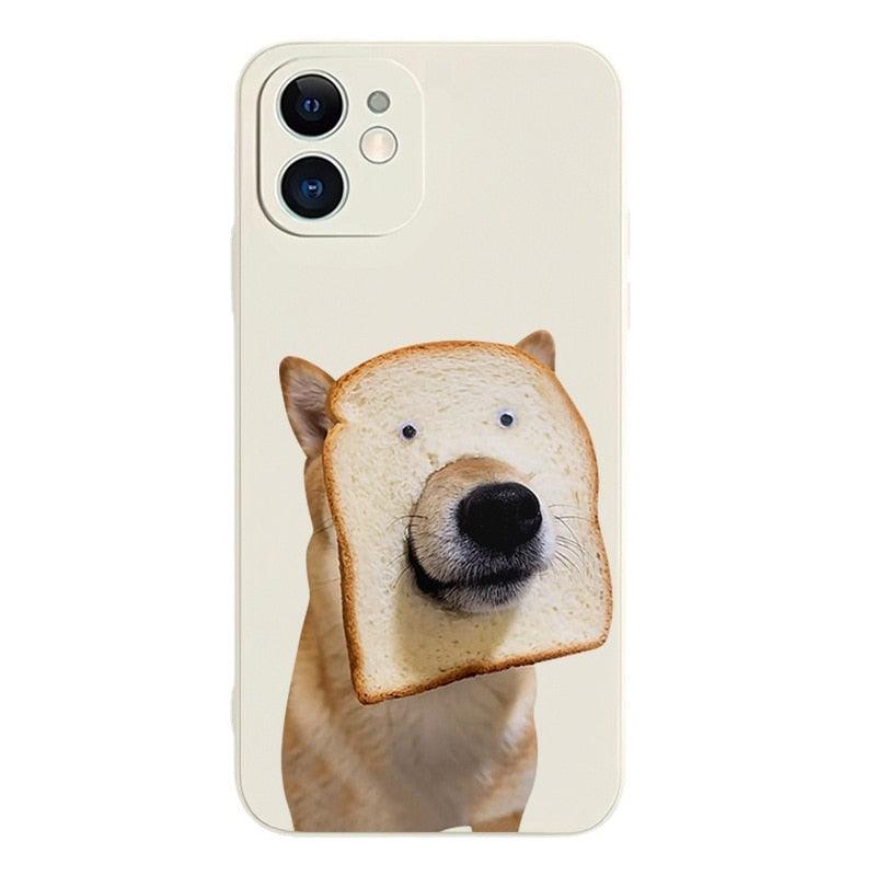 Cute and Funny Puppy Phone Case For iPhone 13 14 11 12 Pro Max XS XR 7 8 Plus Creative Shockproof Soft Silicone Phone Cover Flexible Silicone Dog Pattern Cute Phone Case