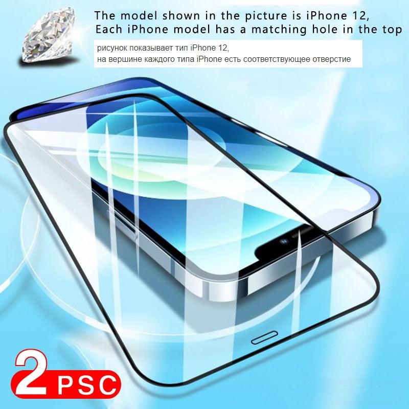 2pcs Full Cover Screen Protector For iPhone 11 12 13 PRO MAX Privacy Glass For iPhone 14 Pro XS Max XR 13 12 mini Tempered Glass Tempered Glass Screen Protector Film 9H Hardness Anti Scratch Screen Protector