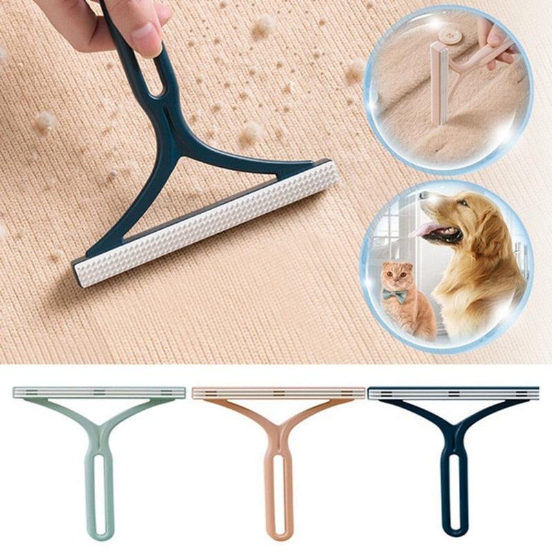 Silicone Double Sided Pet Hair Remover Lint Remover Clean Tool Shaver Sweater Cleaner Fabric Shaver Scraper for Clothes Carpet Double Carpet Wooden Manual Roller Professional Reusable Lint Cleaner for Pet Hair