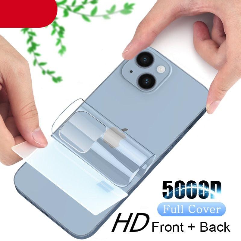 Full Cover Back Film For iPhone 14 13 11 12 Pro MAX Mini Screen Protector XR X XS Max 7 8 6S Plus SE Accessories Full Screen Protector Explosion-Proof Back Film