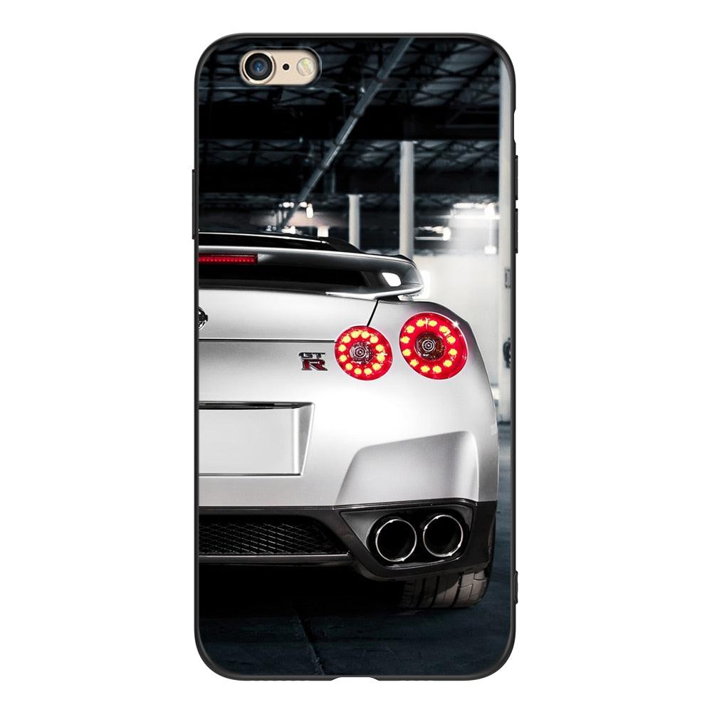 Cute Cover Soft Silicone Print Cars Print Phone Case For Iphone 5s 5 S Se 2016 4.0" Case Phone Cover On  Iphone 6s 6 S Plus Funda Bumper Black Case Sport Race Car