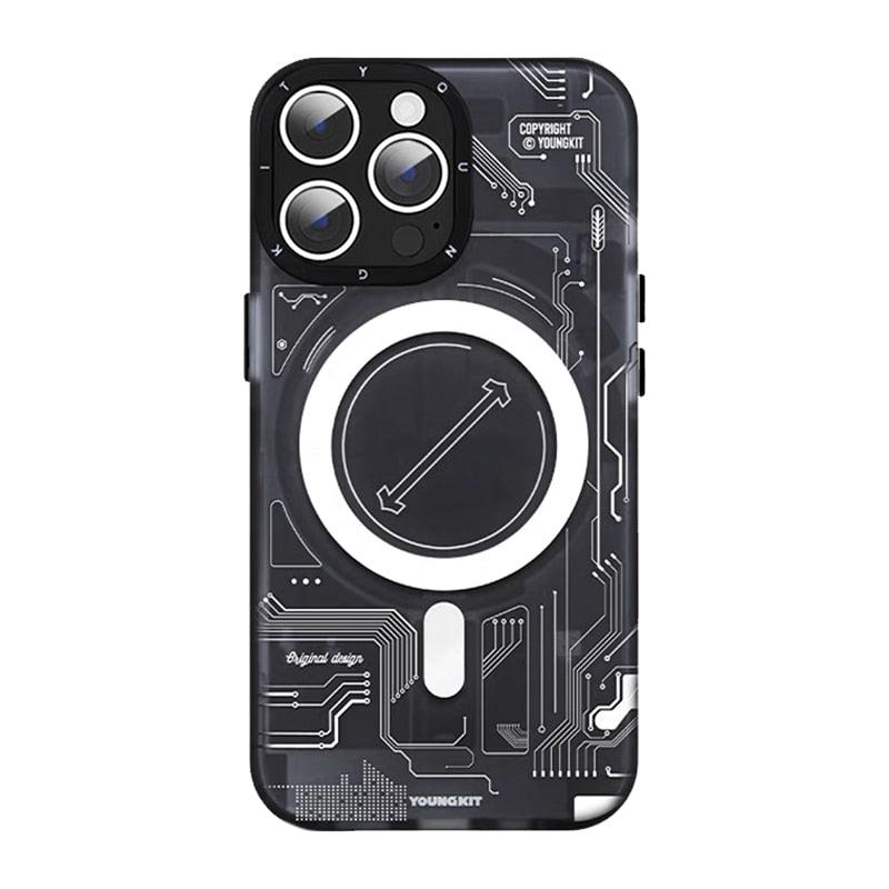 Cover Iphone 13 14 Pro Max Case Trend Magnetic Wireless Charging Cell Phone Iphone Anti-drop Case Smartphone  Magnetic Case Designed For Iphone