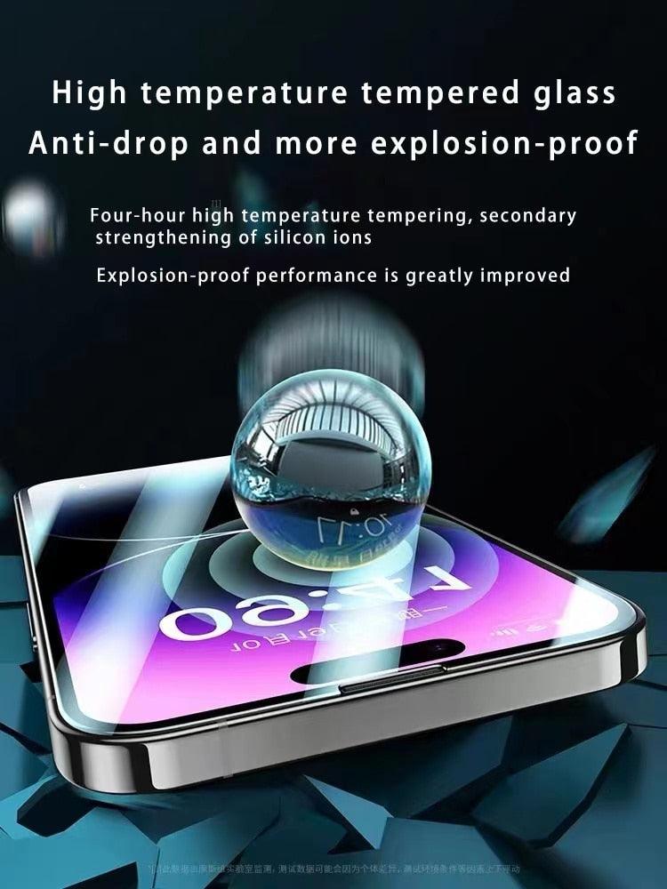 Cover dustproof and electrostatic Full Glass the For iPhone 11 13 14 Pro Screen Protector iPhone 7 8 6 Plus X XR XS MAX 12 mini Display Tempered Glass Protection Compatible, Case Friendly Screen Protector