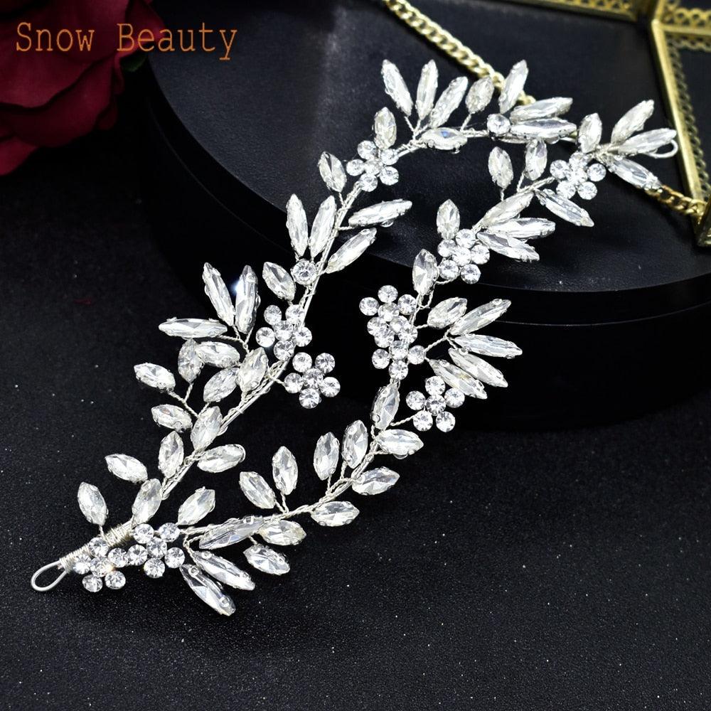 Wedding Bridal Styling Barrette Letter Headband Rhinestone Crystal Headpiece Wedding Accessories For Women Pageant Crowns  Cubic Zirconia Luxury Wedding Hair Accessories Hair Headdress For Women