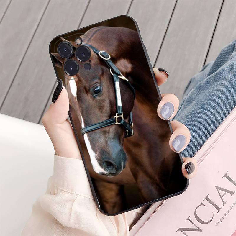 Animal Steed Horse Phone Case For Iphone 14 11 12 13 Mini Pro Xs Max Cover 6 7 8 Plus X Xr Se 2020 Cool Animal Horse Case For Iphone