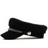 Elegant Winter Chain Black Military Berets For Women Female Flat Army Cap Women's Octagonal Beret Cap Luxury Beret Hat Girl Travel Berets Ladies Comfortable Autumn Cap