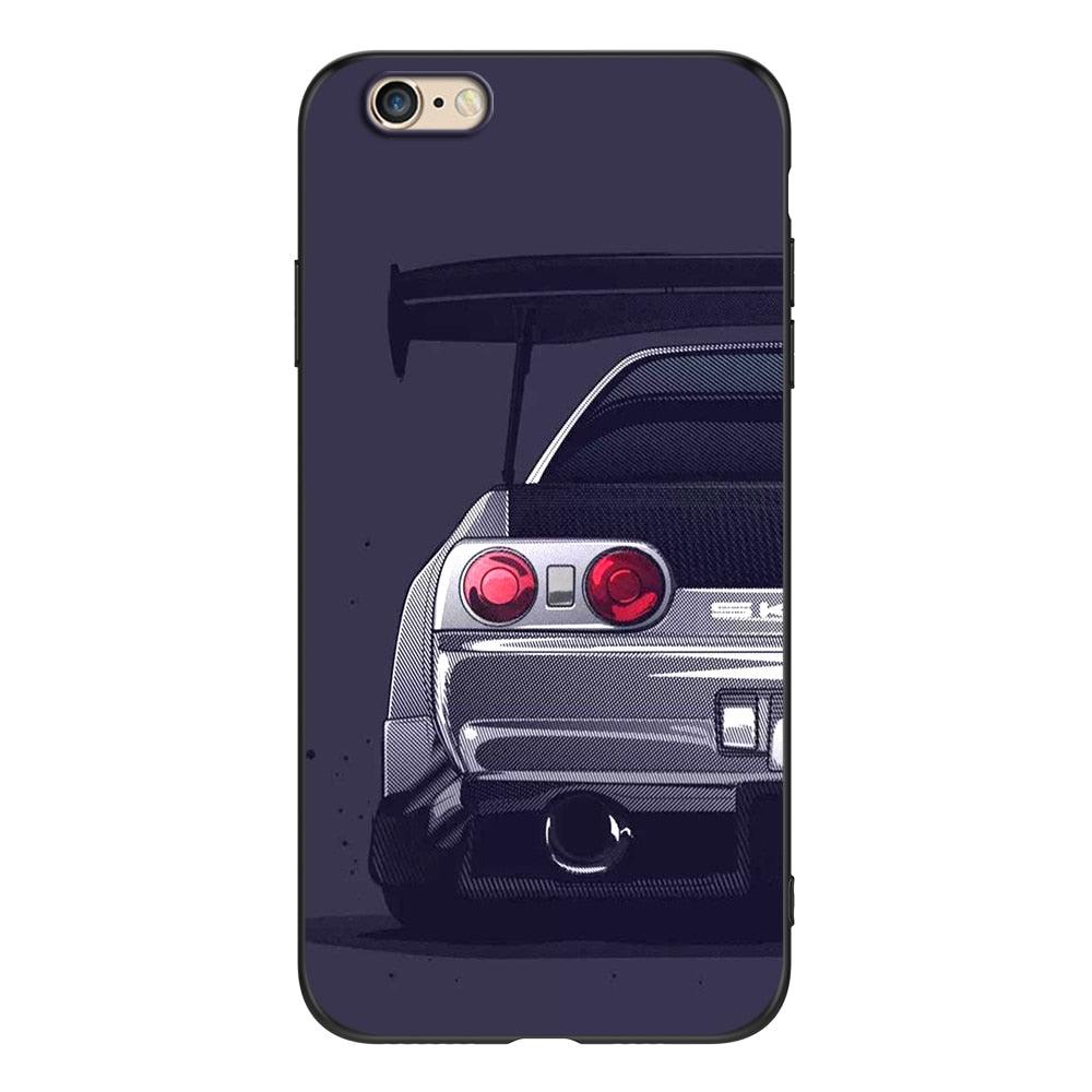 Cute Cover Soft Silicone Print Cars Print Phone Case For Iphone 5s 5 S Se 2016 4.0" Case Phone Cover On  Iphone 6s 6 S Plus Funda Bumper Black Case Sport Race Car