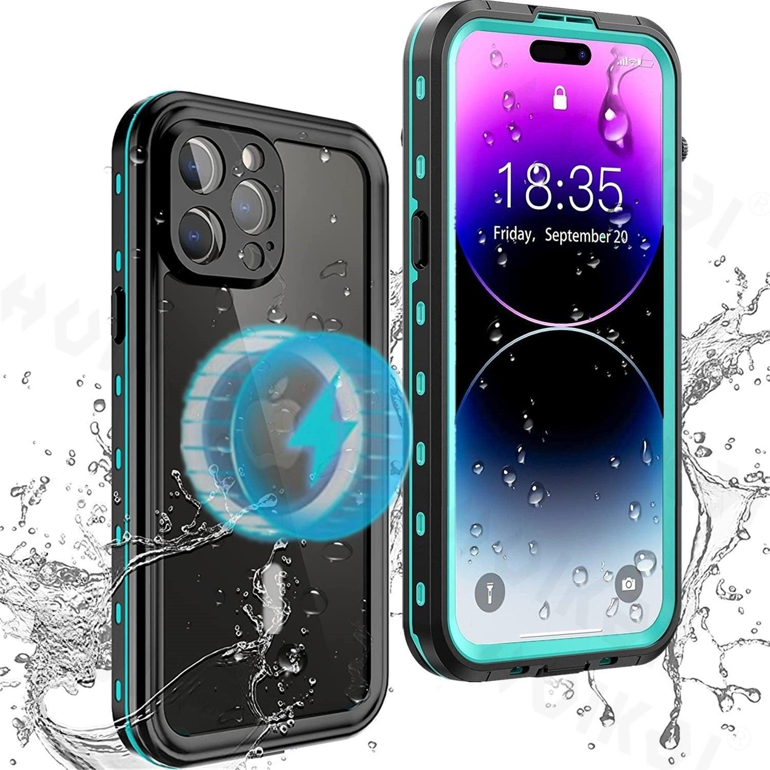 Waterproof Case For iPhone 14 Pro Max 14 Pro iPhone 13 Pro Max Protector Full Body Protective Dustproof Magnetic Phone Case Waterproof 360 Degree All-Round Protection with Built-in Screen Protector Outdoor Transparent  Shockproof Case