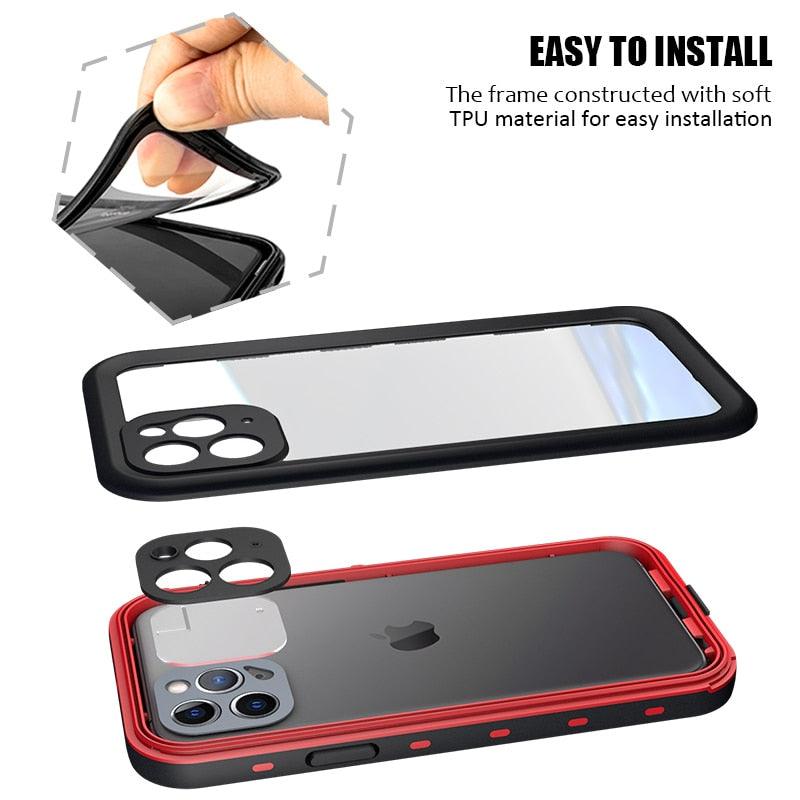 Waterproof Case For iPhone 14 13 12 11 Pro Max 14Plus 12Pro Durable Water Proof Cover Sport 360 Protect iPhone12 Mini  Waterproof Case for iPhone Drop Resistant Iphone Clear Back