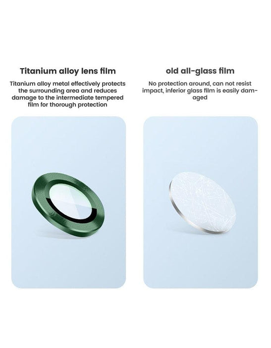 HD Camera Lens Protector 9H Hardness Anti-Scratch Camera Protector For iPhone 13 14 12 Pro Max Titanium Alloy Camera Protector for iPhone 12 13 Mini Camera Protector Lens Protection Glass Suit