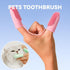 Dog Super Soft Pet Finger Toothbrush Teeth Cleaning Bad Breath Care Nontoxic Silicone Tooth Brush Tool Dog Cat Cleaning Supplies Finger Dog Toothbrush Silicone Finger Brush for Dogs Cats Teeth Cleaning