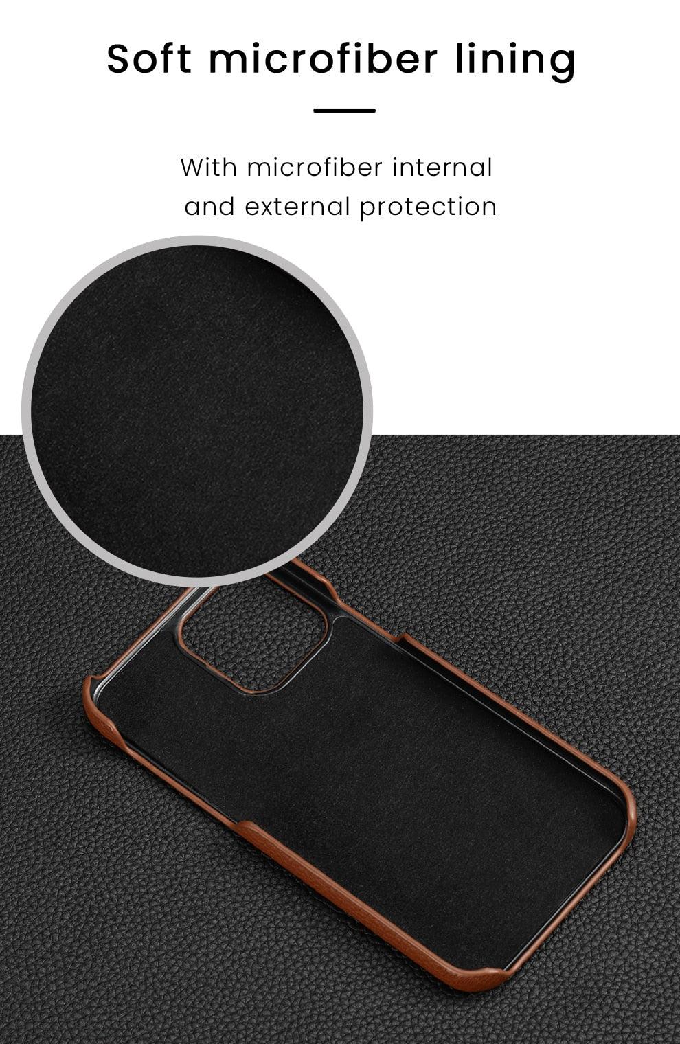 Genuine Leather Phone Case for iPhone 13 14 Pro Max 12 Mini 12 Pro Max Back Cover Neon Orange Silicone Phone Cover Wireless Charging Compatible Shockproof Protective Case for iPhone