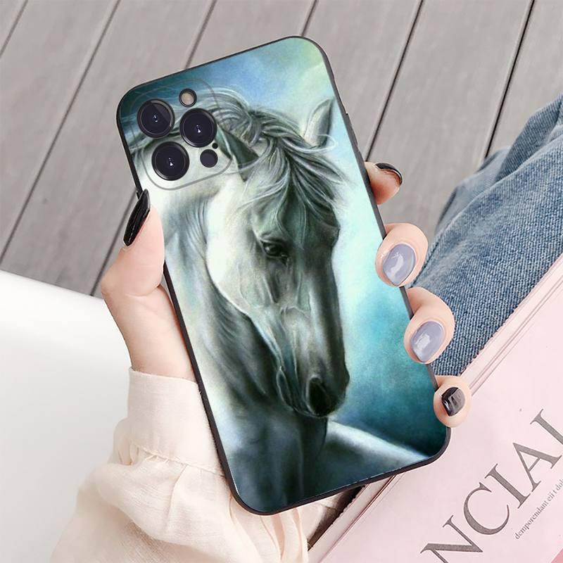 Animal Steed Horse Phone Case For Iphone 14 11 12 13 Mini Pro Xs Max Cover 6 7 8 Plus X Xr Se 2020 Cool Animal Horse Case For Iphone