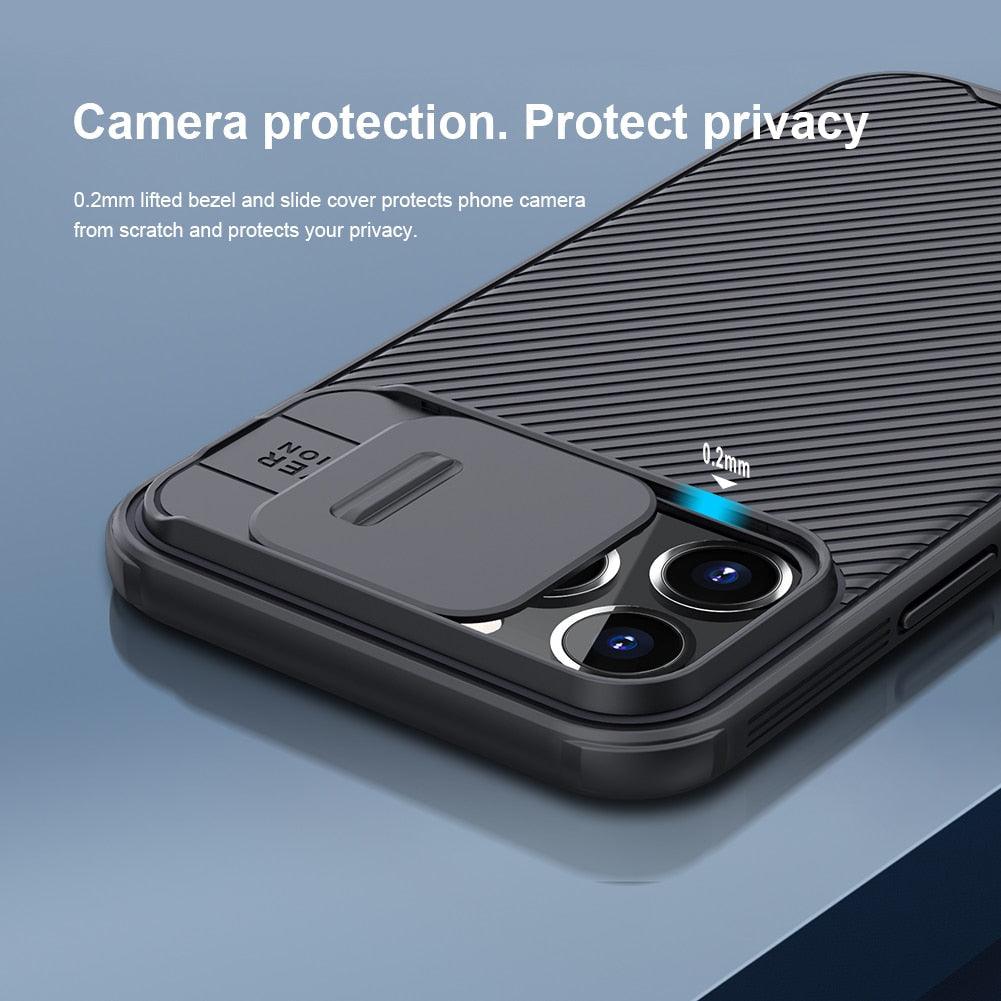 Unique Camera Protection Case for iPhone 14 Pro Max / for iPhone 13 Pro with Slide Camera Cover Protector Hard Cover 12 mini Slim Fit Thin Protective Shockproof Cover with Slide Camera Cover