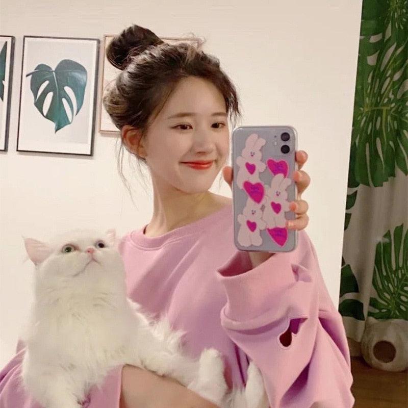 Cute Cat Transparent Phone Case For Iphone 11 12 13 Pro Max Case X Xs Max Xr Phone Case 7plus 8plus Case Cute Clear Protective Phone Cases