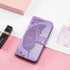 Luxury Pink Butterfly Flower Wallet Flip Case For iPhone 14 Pro Max 13 12 Classic Simple Leather Wallet Case with Card Holder Kickstand Wrist Strap Flip Cover for iPhone