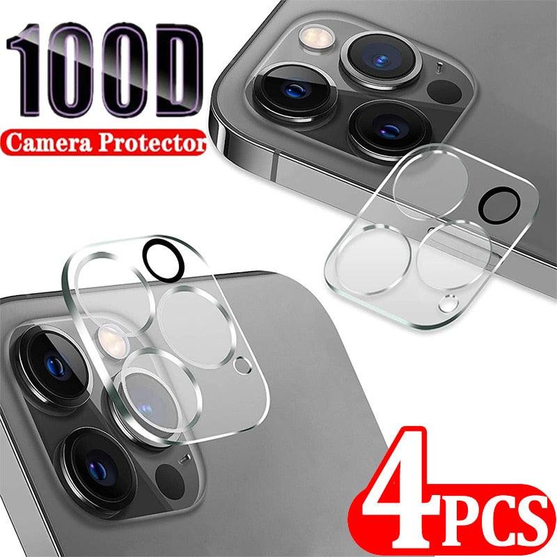 4pcs Tempered Glass Camera Lens Protector Guard For IPhone 14 13 12 11 Pro Max Camera Protector Full Cover Protective Glass Transparent Rear Camera Film for IPhone 14 Pro Max