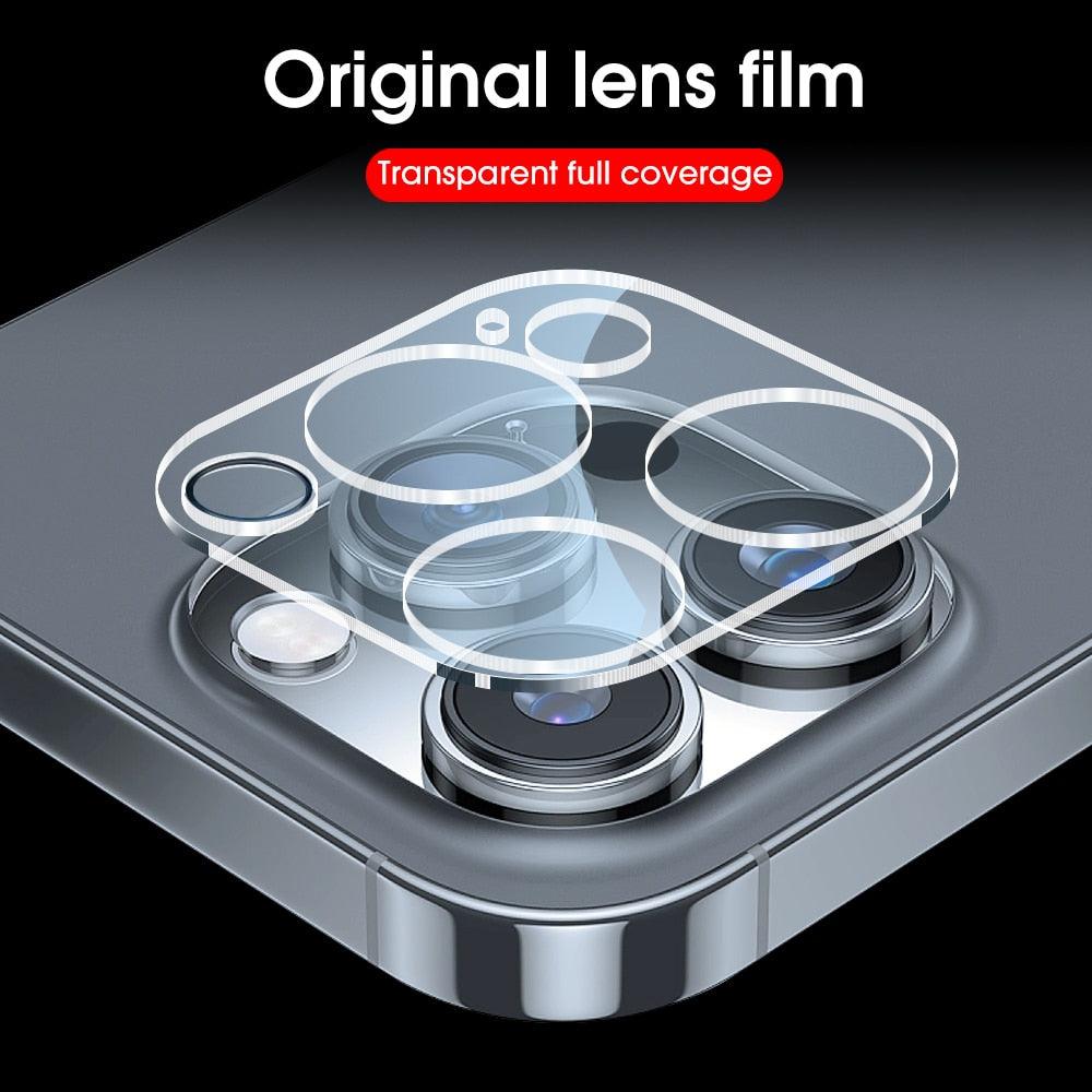 4pcs Tempered Glass Camera Lens Protector Guard For IPhone 14 13 12 11 Pro Max Camera Protector Full Cover Protective Glass Transparent Rear Camera Film for IPhone 14 Pro Max