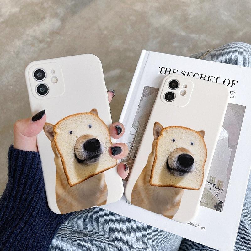 Cute and Funny Puppy Phone Case For iPhone 13 14 11 12 Pro Max XS XR 7 8 Plus Creative Shockproof Soft Silicone Phone Cover Flexible Silicone Dog Pattern Cute Phone Case