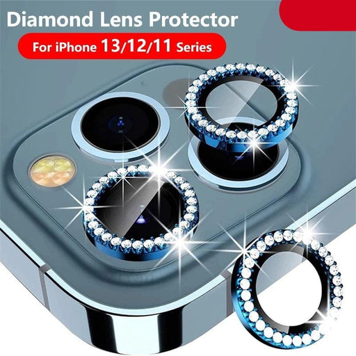 Diamond Camera Case For iPhone 14 13 Pro Max 12 Pro Max Camera Lens Protector Cover For iPhone11 Pro 12Pro Tempered Glass HD Clear Tempered Glass Camera Protector