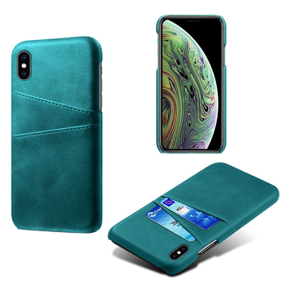 Men Leather Durable Shockproof Protective Cover For iPhone 14 Pro 13 Pro MAX Luxury Leather Card Holder Phone Case Stylish Leather Cover For iPhone 2 Credit Card Slots Holders Compatible for iPhone 13