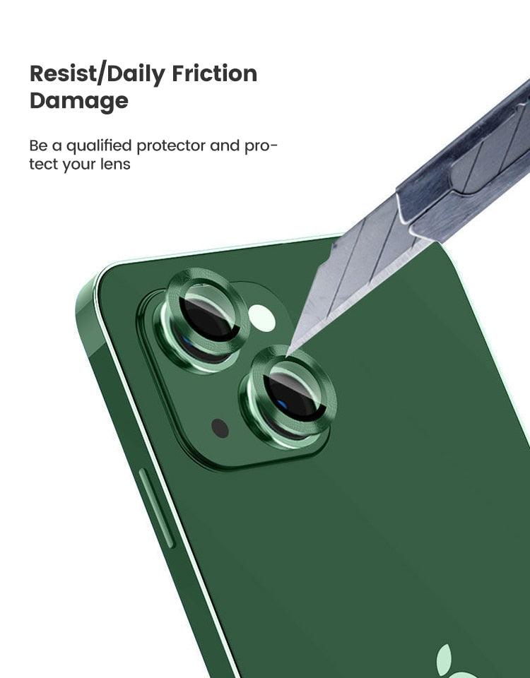 HD Camera Lens Protector 9H Hardness Anti-Scratch Camera Protector For iPhone 13 14 12 Pro Max Titanium Alloy Camera Protector for iPhone 12 13 Mini Camera Protector Lens Protection Glass Suit