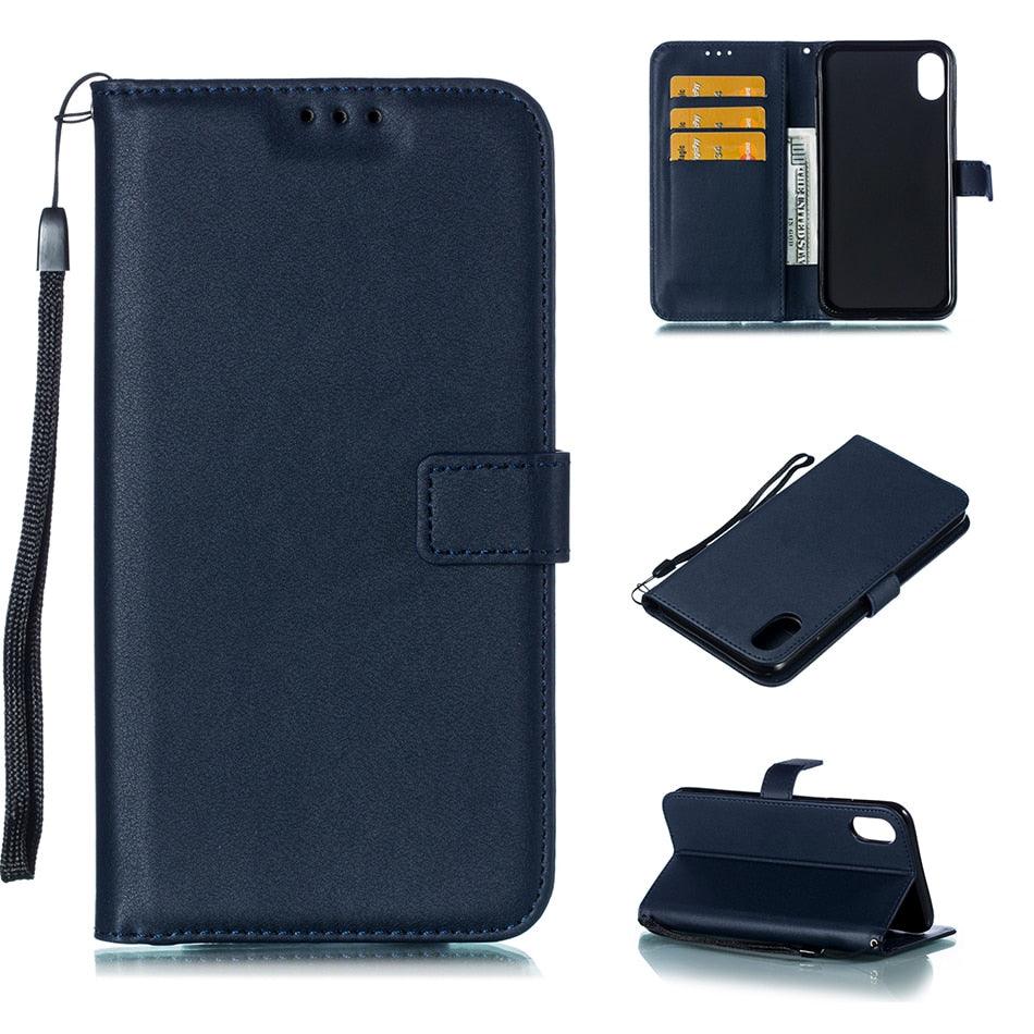 Solid Color Leather Wallet Case For iPhone 14 XS MAX 11 Pro 12 mini 13 Flip Cover Card Slot Mobile Phone Case  Wallet Mobile Phone Case Leather Flip Case Wallet Colorful Protective Case