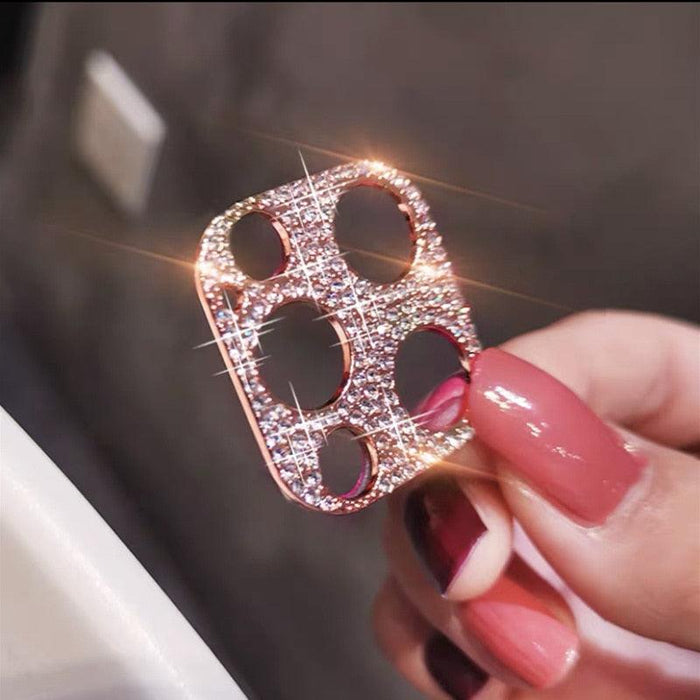 Camera Lens Metal Protector For iPhone 14 13 12 11 Pro Max Hollow Glitter Rhinestones Camera Protector For iPhone 12 13 Mini 14 Diamond Camera Lens Protection Decorations Lens Protector Cover for iPhone