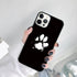 Dog Foot Print Colorful Pattern Phone Case For Iphone 14 Se 2020 Xr Xs 11 12 13 Mini Pro Max 6 7 8 Plus  Ultra Designer Printed Hard Back Case