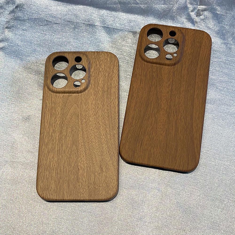 Ultra thin Vintage Wood Texture Phone Case For iPhone 14Plus 13Pro 14 13 12 Pro Max Lens protection anti-skid Soft Cover Wooden Smartphone case For iPhone