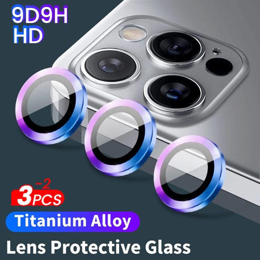 HD Camera Lens Protector 9H Hardness Anti-Scratch Camera Protector For iPhone 13 14 12 Pro Max Titanium Alloy Camera Protector for iPhone 12 13 Mini Camera Protector Lens Protection Glass Suit