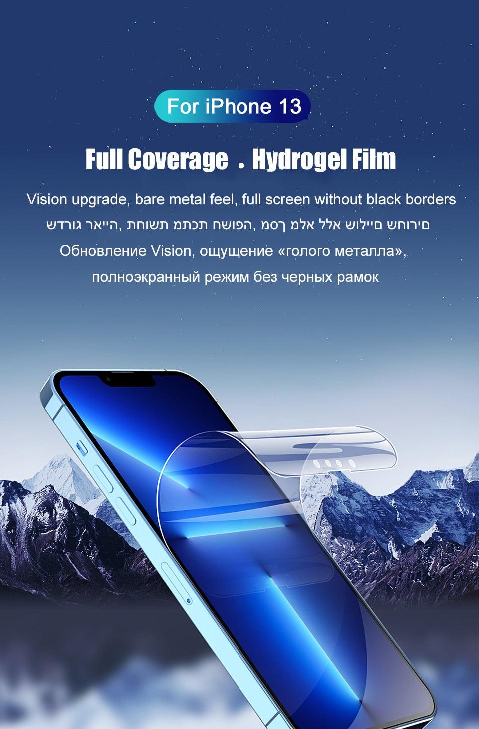 Full Cover Film For iPhone 13 12 11 14 Pro MAX Mini Screen Protector XS Max XR X 7 8 6S Plus SE 2020 Phone Accessories  Screen Protector Ultra Strengthened Tempered Glass