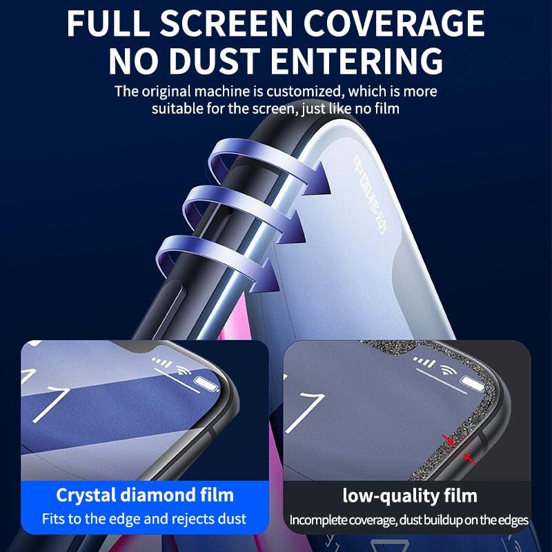 80D Full Protective Glass For iphone 6 7 8 Plus X Xr Xs Max SE Tempered Screen Protector iPhone 11 12 13 Pro Max Mini Glass Film  Screen Protector with Full-Coverage, Easy Installation Frame