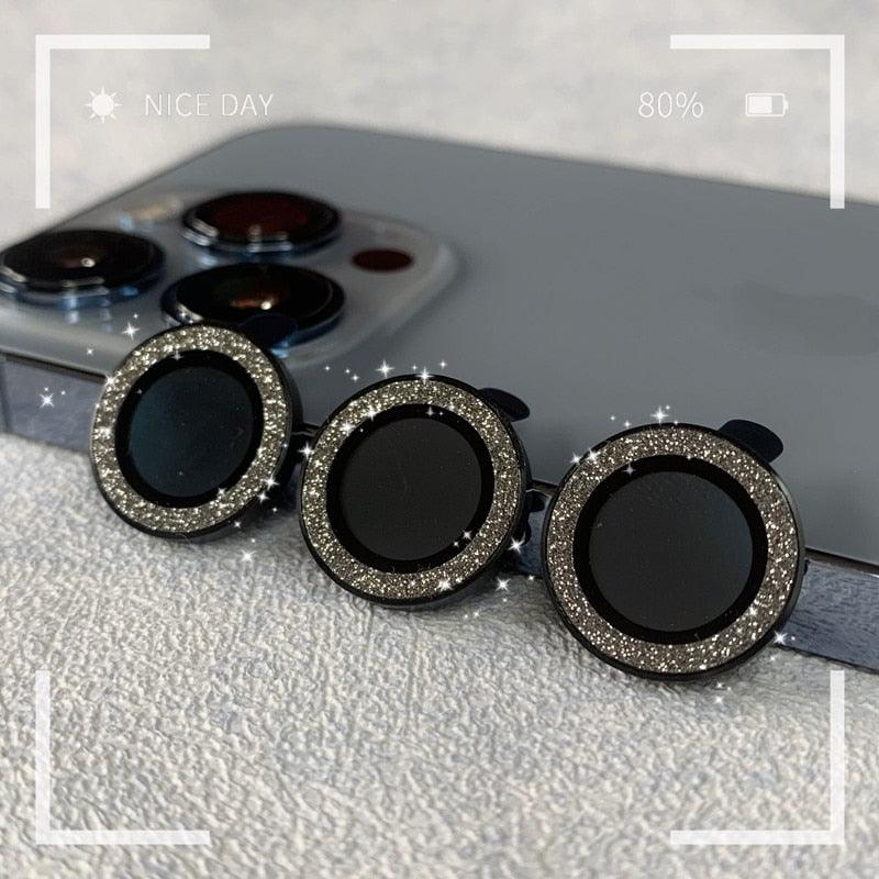 Camera Lense Protection Glass Large Glitter Stone Camera Protector For iPhone 13 Mini 14 Pro Max luxury Glitter Diamand Camera Lens Protectors Camera Metal Ring Glass For iPhone 11 Protective Cap