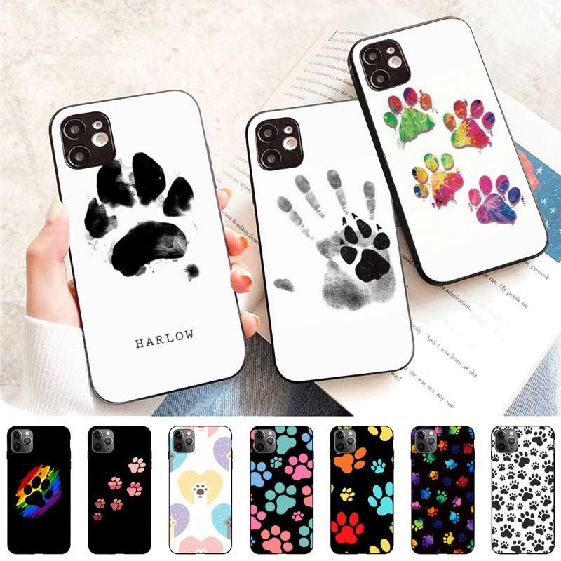 Dog Paw Phone Case For Iphone 11 12 13 Mini Pro Max 8 7 6 6s Plus X 5 S Se 2020 Xr Xs 10 Case Paw Print Heart Pet Lovers