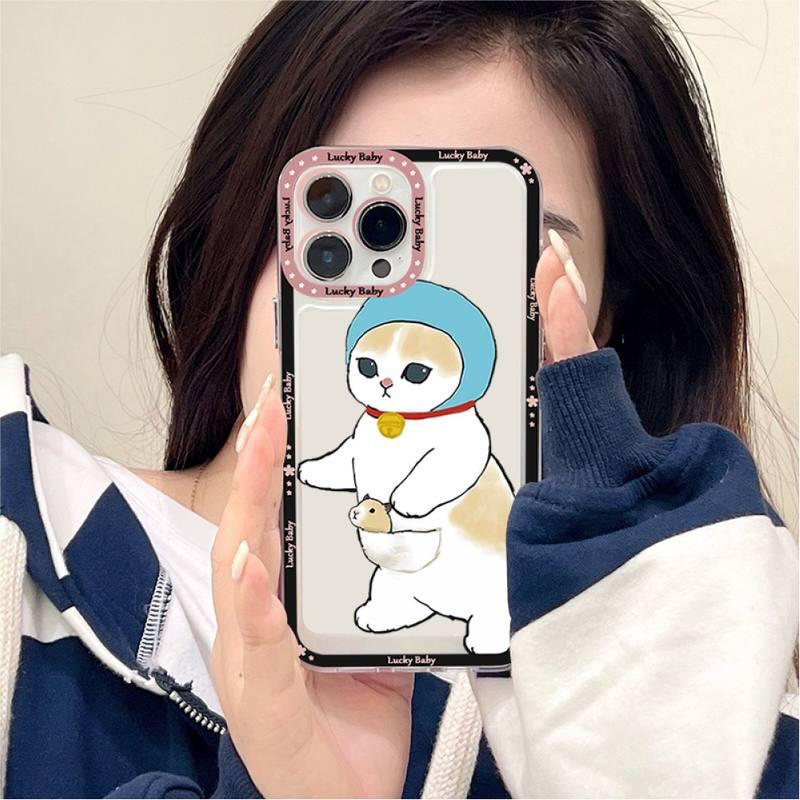 Cute Cat Phone Case For Iphone 11 12 13 Mini Pro Max 14 Pro Max Case Shell Cartoon Patterned Case Cover Soft Clear Cover Flexible Ultra Slim Anti-scratch Bumper Protective Cover For Iphone