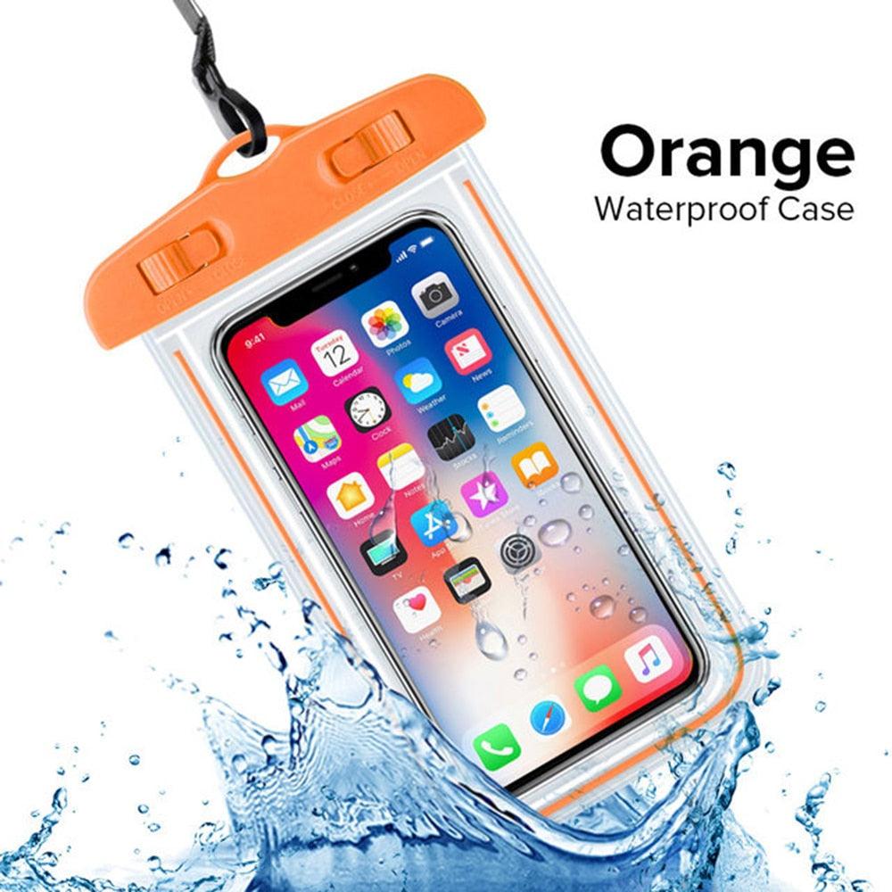 Universal Waterproof Phone Case For iPhone 13 12 11 Pro Max XS Water Proof Phone Bag Cover IP68 Phone Pouch Protector Photos Calls Comfortable Touch Operation Compatible with iPhone