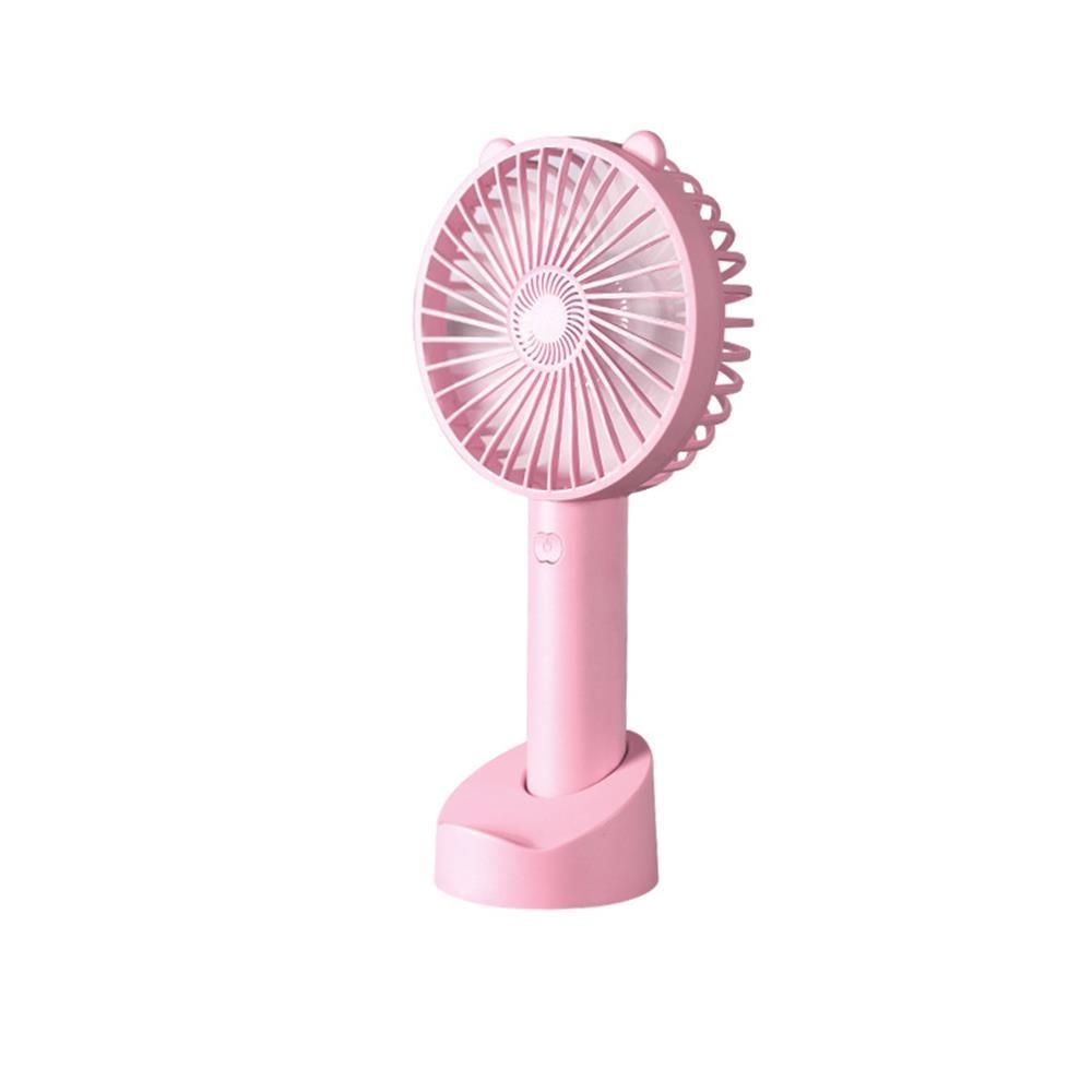 USB Mini Handheld Fan Cooler Portable Small Charging Fan Mini Silent Charging Desk Dormitory Office Student Gifts Long Personal Small Desk Fan with Base, Lightweight Rechargeable USB Handheld Fan