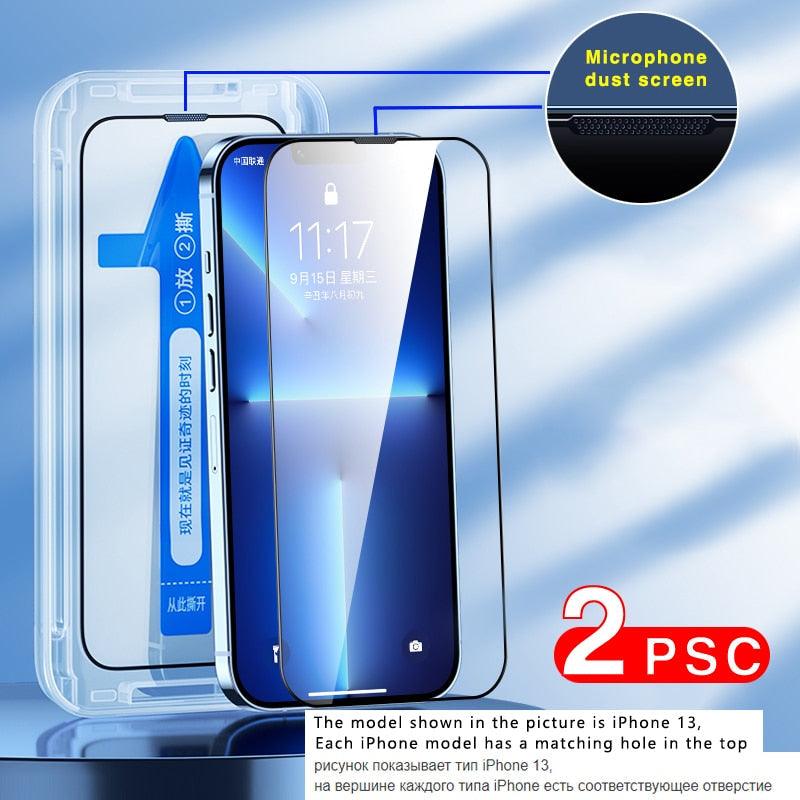 2pcs Full Cover Screen Protector For iPhone 11 12 13 PRO MAX Privacy Glass For iPhone 14 Pro XS Max XR 13 12 mini Tempered Glass Tempered Glass Screen Protector Film 9H Hardness Anti Scratch Screen Protector