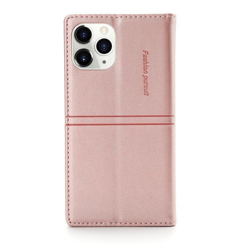 Magnetic Flip Leather Card Slot Wallet Case for iPhone 14 13 12 11 Pro Max Flip Invisible Magnetic Elegant Retro Phone Case Premium Leather PU Soft Flip Cover For iPhone