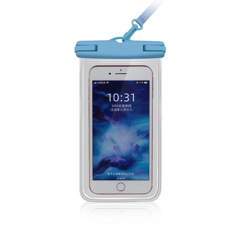 Gray Drop Resistant Waterproof Bag For Mobile Phones Under 6.9 Inches Plastic Mobile Phone Waterproof Case Diving Seal Phone Case Waterproof Pouch Phone  Underwater Case 35m