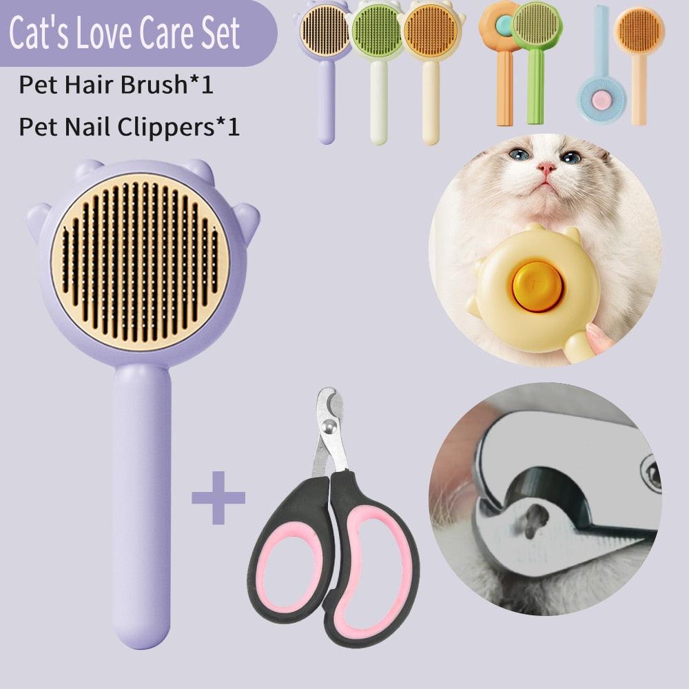 Cat Comb Massage Pet Magic Combs Hair Removal Cat and Dog Universal Needle Brush Pets Grooming Cleaning  Remove Supply Care Set  Pet Hair Cleaner Brush for Dogs Long or Short Hair Cats Pet Massage Brushes