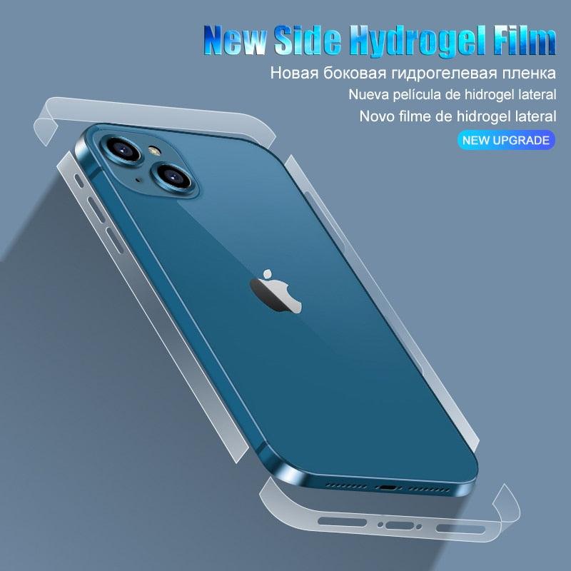 Full Cover Back Film For iPhone 13 12 Pro Max Mini Mobile Phone Accessories Side Film Not-Screen Protector Glass Ultra Thin Transparent/Matte Side and Back Film Anti-Scratch Border Sticker