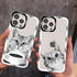 Cute Cat Phone Case for iPhone 11 12 13 Mini Pro Max 14 Pro Max Case shell  Blank Printable Phone Case for Soft Rubber Cool Polish  Phone Case