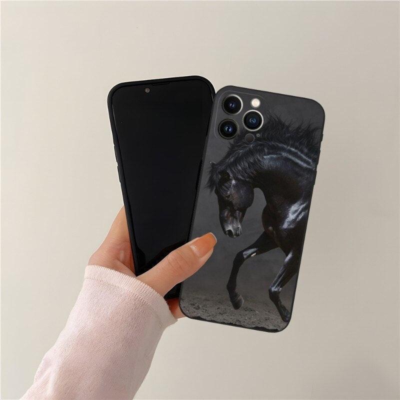 Cool Horse Animal Cover For Girls Boys Women Men, Unique Trendy Bumper Cover Case Phone Case For Iphone 13promax 11 14 12 Pro Max Mini Xr X Xs 7 8 6 6s Plus Cover