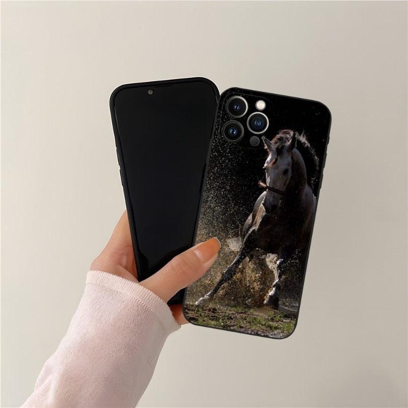 Cool Horse Animal Cover For Girls Boys Women Men, Unique Trendy Bumper Cover Case Phone Case For Iphone 13promax 11 14 12 Pro Max Mini Xr X Xs 7 8 6 6s Plus Cover