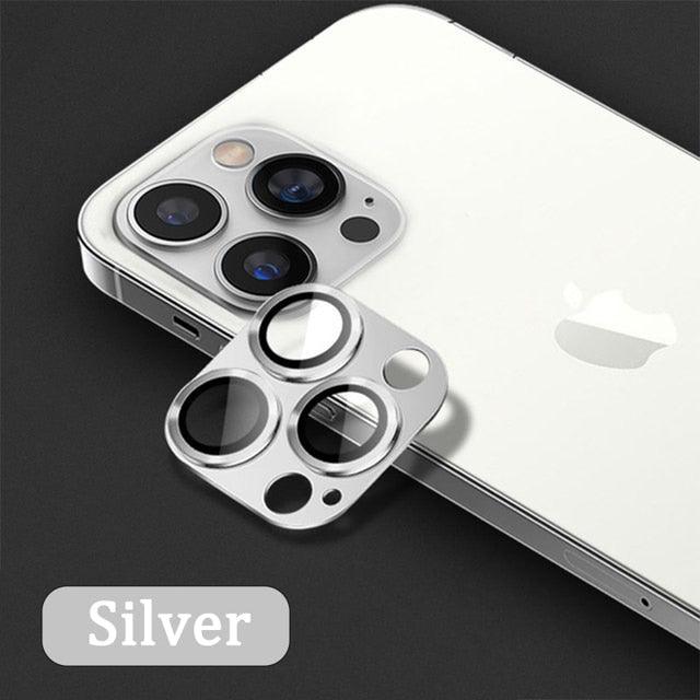 Camera Lens Protector on For iPhone 14 13 12 Pro Max 13Mini Tempered Glass For iPhone 11 13 14 Pro 14Plus Metal Camera Protector Camera Film Protective Lens Case